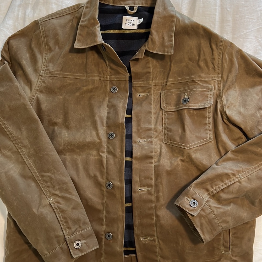 30% off Flint and Tinder Flannel-lined Waxed Trucker Jacket